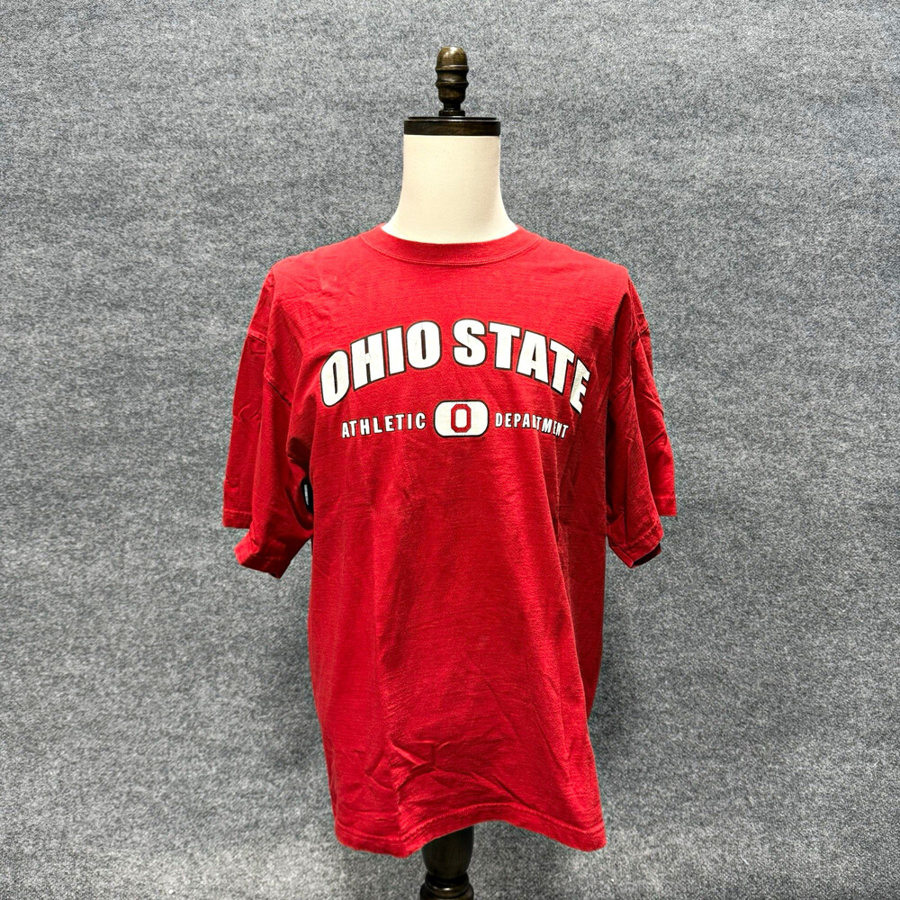 Vintage Ohio State Buckeyes Team Starter T-Shirt Red Men’s Large L Athletic Dept